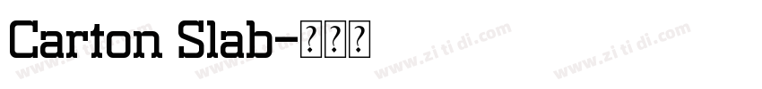 Carton Slab字体转换